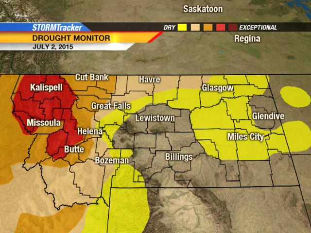 Drought Monitor as of July 9, 2015