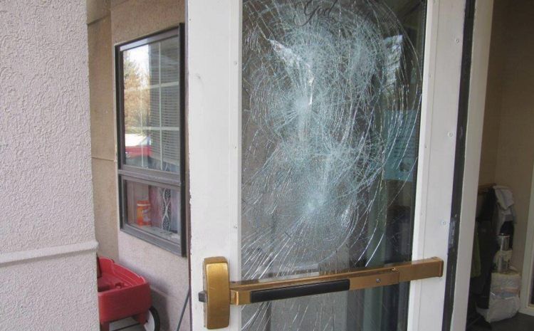 Great Falls church vandalized (Photo credit: GFPD)